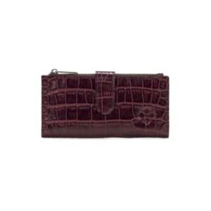 Patricia Nash Burgundy Crocodile-Embossed Wallet
